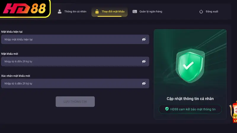 Hệ thống bảo mật an toàn tuyệt đối tại HD88